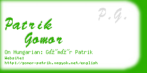 patrik gomor business card